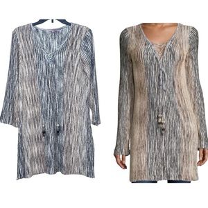 Calypso St Barth Mavaile Metallic Tunic Sweater Top
